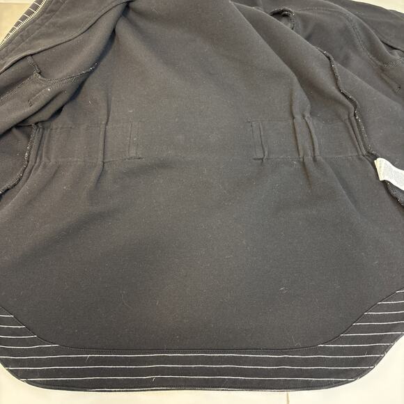 CABI Black White Stripe Metal Zip Modern Casual Minimalist Tailored Jacket M - Picture 9 of 14